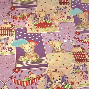 پارچه ملحفه مدل عروسکی خرسی