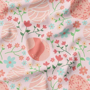  پارچه ملحفه پارچه باما مدل مخمل طرح تخم مرغ بهاری کد 5011828