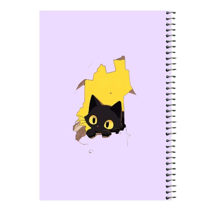 دفتر مشق 80 برگ اس جی مدل گربه سیاه   