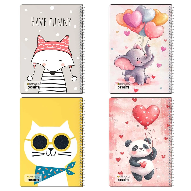 دفتر نقاشي 50 برگ کارنيکا طرح کودکان Kids کد 57872 مجموعه 4 عددی