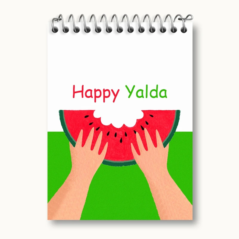 دفتر یادداشت 50 برگ خندالو مدل شب یلدا کد 20404