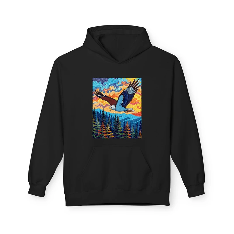 هودی مردانه پاد آفرین مدل عقاب کد 459