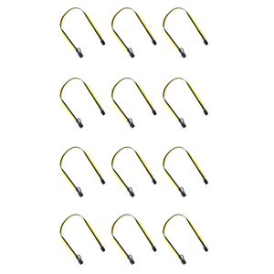 کابل برق کارت گرافیک 6 پین به 8 پین مدل W3 طول 0.5 متر بسته 12 عددی