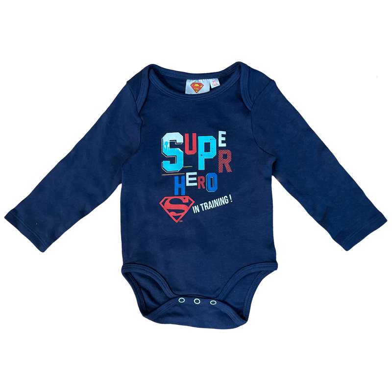 بادی آستین بلند نوزادی مدل 58483 SUPERMAN