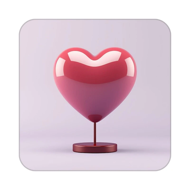 زیر لیوانی کاکتی طرح عاشقانه مدل mp36511