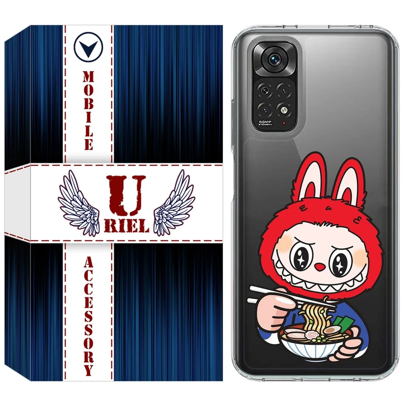 کاور یوریل مدل Clear کد 117 طرح لبوبو Labubu مناسب برای گوشی موبایل شیائومی Redmi Note 11 4G / Note 11S