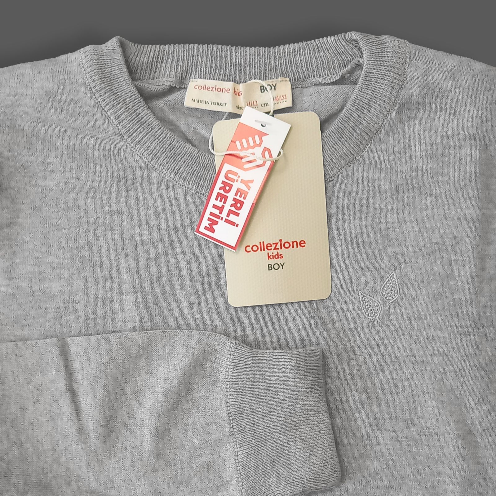 پلیور پسرانه کولزیون مدل ملانژ دو برگ - - 2