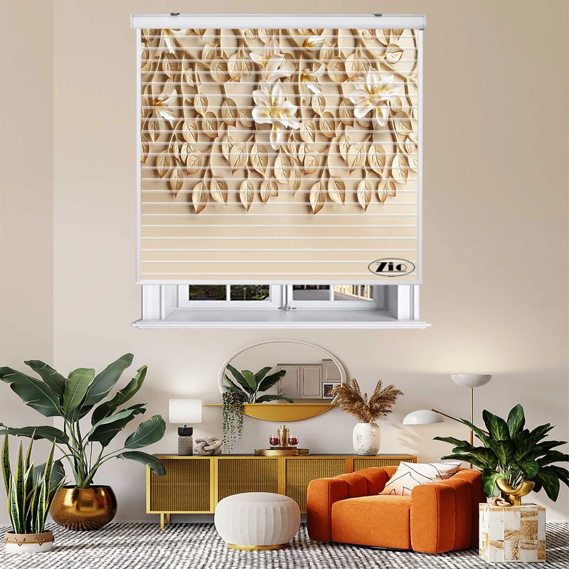 پرده زبرا زیو مدل سیلوئت 3D1312 سایز 150x150 سانتی متر