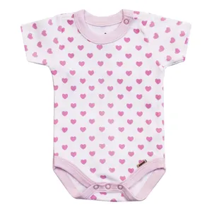  بادی آستین کوتاه نوزادی آدمک طرح قلب