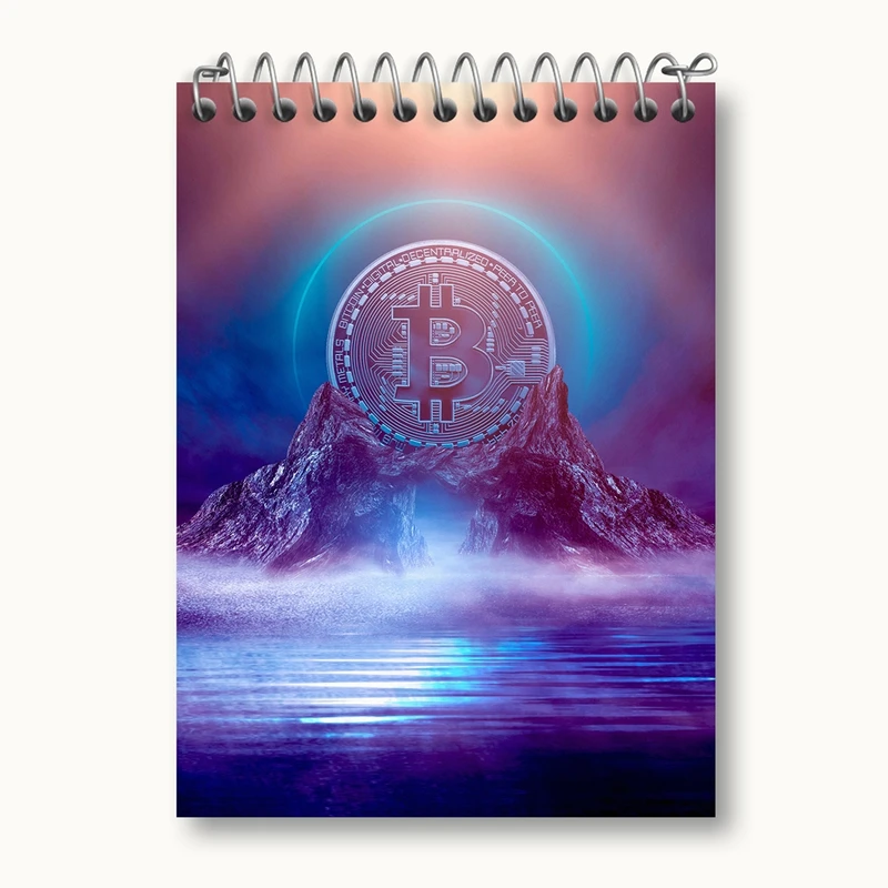 دفتر یادداشت 50 برگ خندالو مدل ارز دیجیتال بیت کوین کد 10896