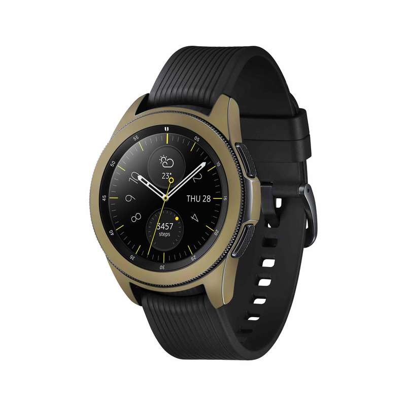 برچسب ماهوت طرح Matte-Gold مناسب برای ساعت هوشمند سامسونگ Galaxy Watch 42mm