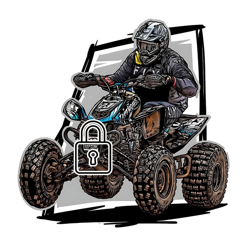 استیکر لپ تاپ مدل موتور چهار چرخ کد2025