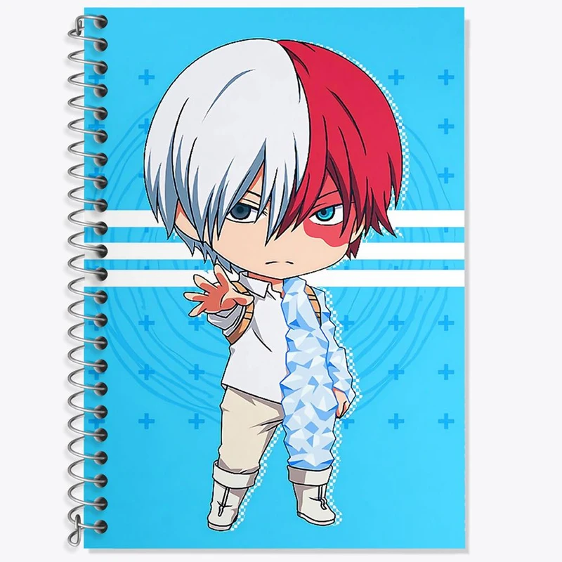 دفتر زبان 50 برگ خندالو مدل سه خط طرح شوتو انیمه آکادمی قهرمان من کد 11603