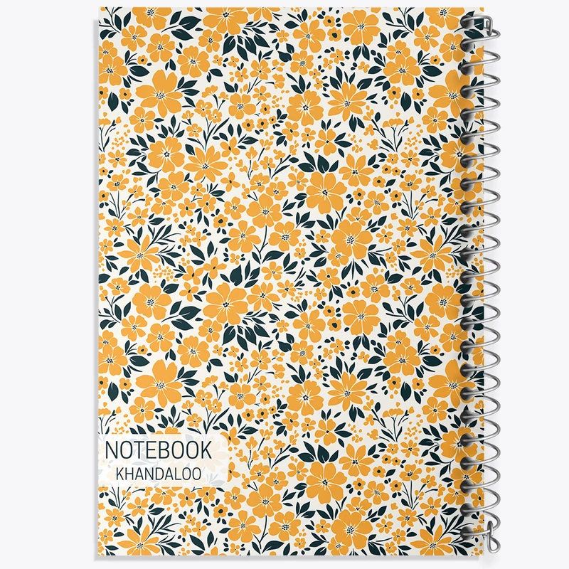 دفتر شطرنجی 50 برگ خندالو مدل گل گلی کد N661