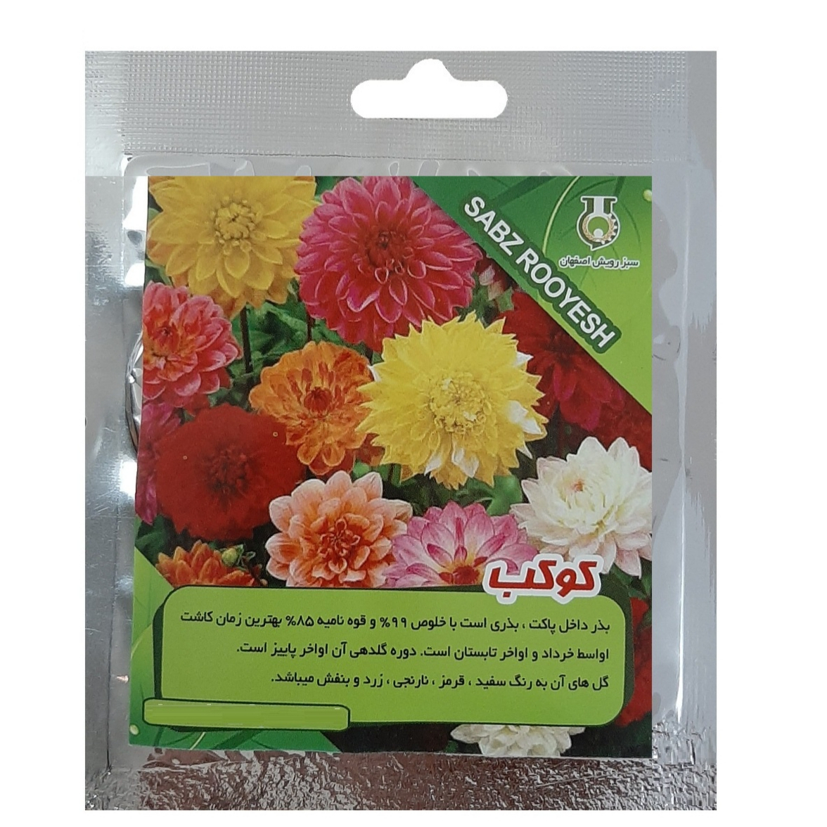 بذر گل کوکب سبز رویش اصفهان کد G106