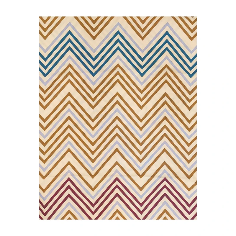 ملحفه آدنو مدل Zigzag کد IR38 دونفره سایز 160x200 سانتی متر