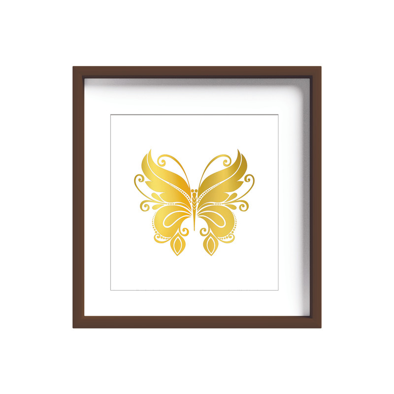 تابلو طلاکوب زرکات طرح پروانه مدل Butterfly