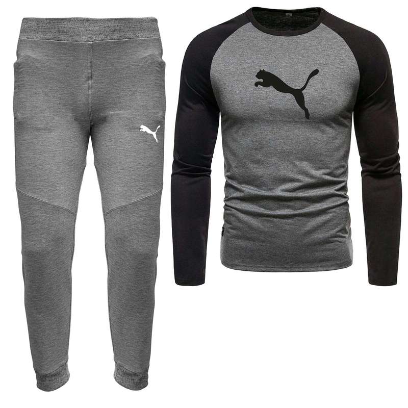 ست تی شرت و شلوار مردانه مدل 04009113 رنگ طوسی