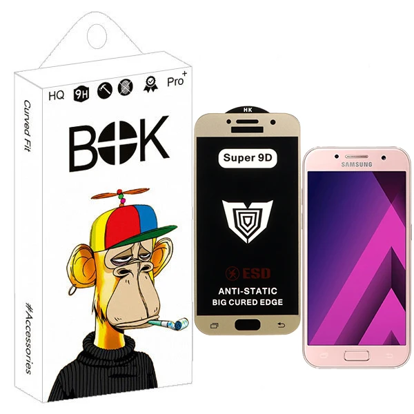 محافظ صفحه نمایش بوک مدل Super9D Elvar مناسب برای گوشی موبایل سامسونگ Galaxy A520 / A5 2017