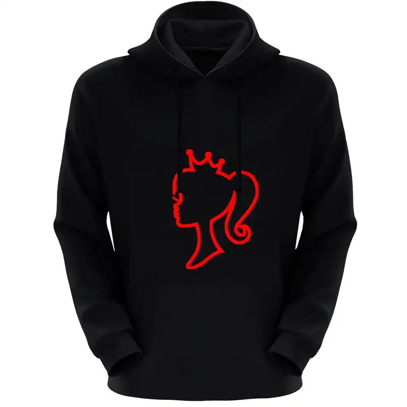 هودی زنانه مدل دختر X507 رنگ مشکی