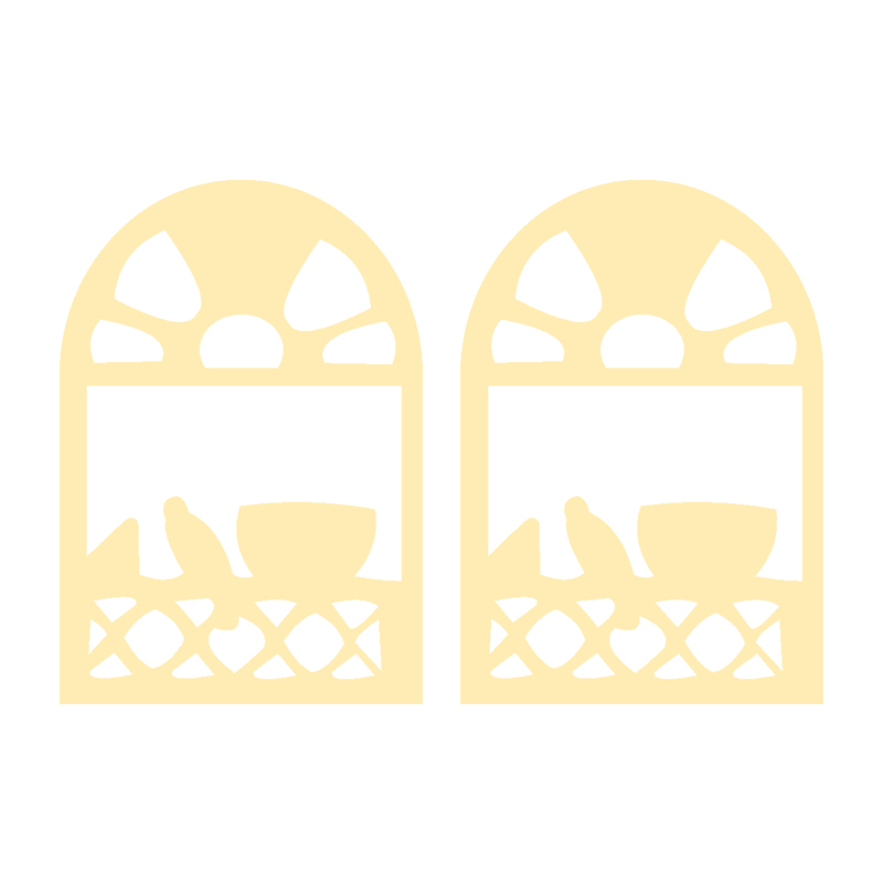 گوشواره طلا 18 عیار زنانه کرابو طرح پرنده و پنجره مدل Kr5121