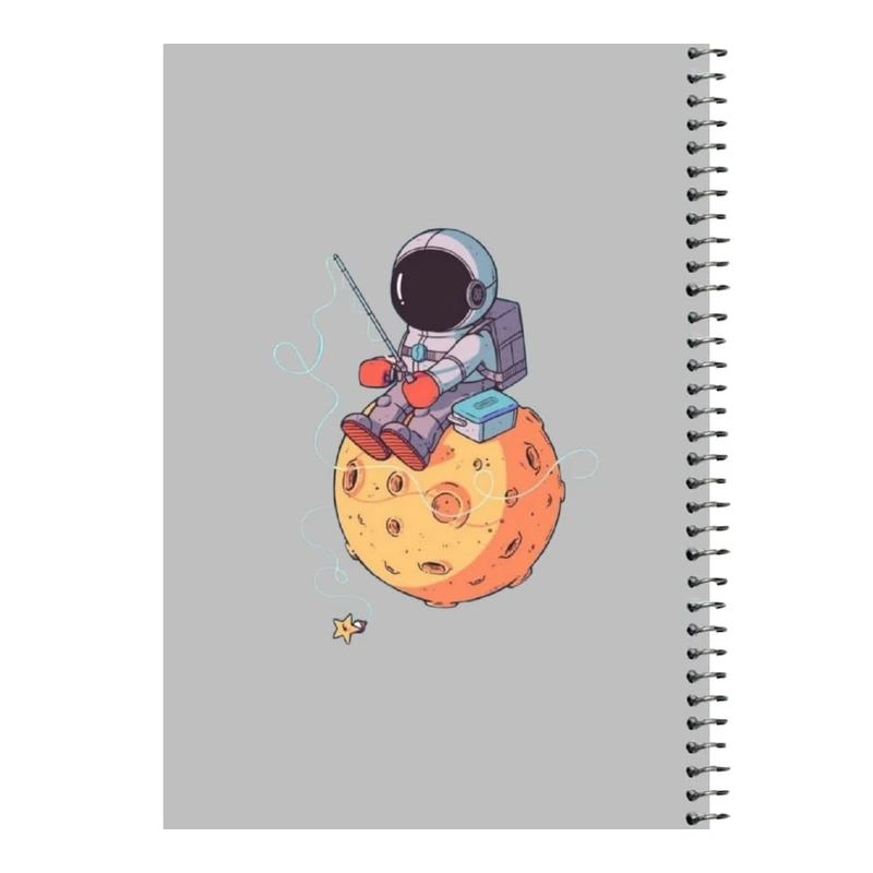 دفتر مشق 80 برگ اس جی مدل فضانورد و ماه کد 4