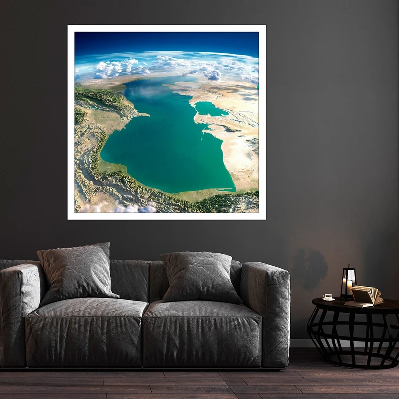 تابلو بکلیت طرح عکاسی فضایی دریای خزر مدل W-S2717