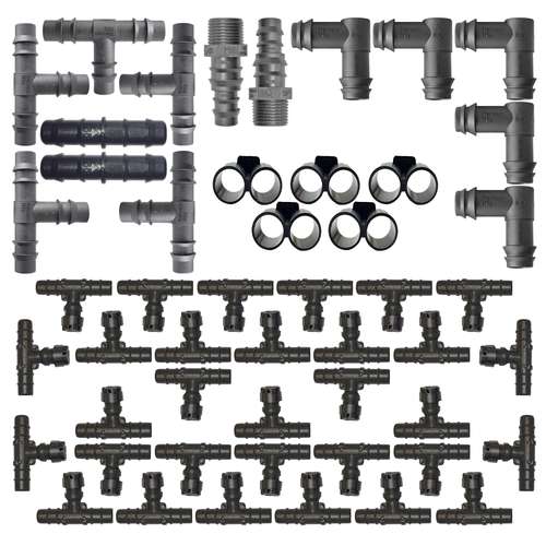 لوازم آبیاری قطره ای روان ریز مدل GAMMA-49 مجموعه 49 عددی