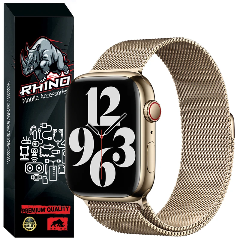 بند راینو مدل Milanese مناسب برای اپل واچ سری 9 41 میلی متری