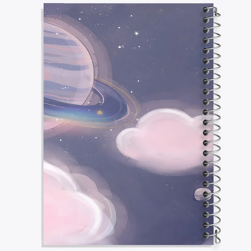 دفتر شطرنجی 50 برگ خندالو طرح کهکشان کد N3126