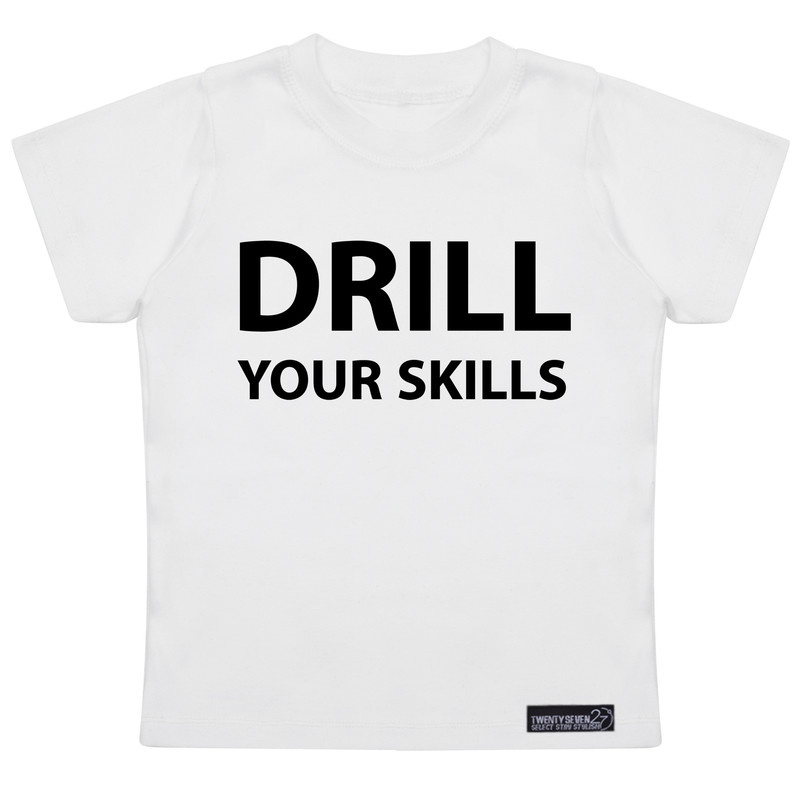 قیمت و خرید تی شرت آستین کوتاه پسرانه 27 مدل Drill Your Skills کد MH967