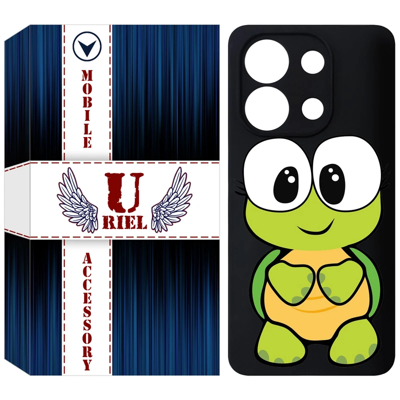 کاور یوریل قاب مدل KSH کد 59 طرح لاکپشت مناسب برای گوشی موبایل شیائومی Redmi Note 13 4G