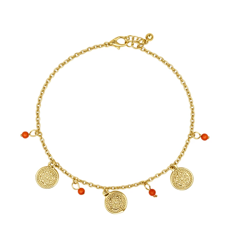 پابند زنانه مدل سکه ای 