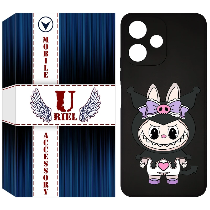 کاور یوریل مدل KSH کد 137 طرح عروسک لبوبو مناسب برای گوشی موبایل شیائومی Redmi 12 5G / Note 12R / Poco M6 Pro 5G