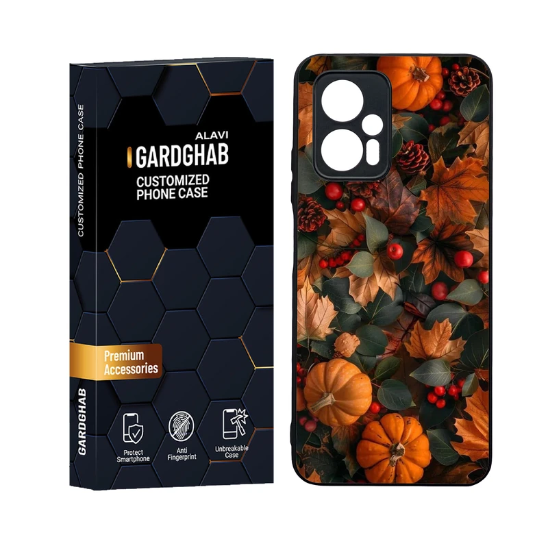 کاور گارد قاب علوی مدل دورژله ای پشت گلس هنری مناسب برای گوشی موبایل شیائومی Poco X4 GT