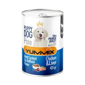 کنسرو غذای توله سگ یامیکس مدل پته طعم مرغ و جگر وزن 425 گرم