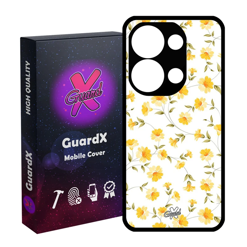 کاور گارد ایکس طرح گل مدل Glass10415 مناسب برای گوشی موبایل شیائومی Redmi Note 13 Pro 4G / Poco M6 Pro 4G