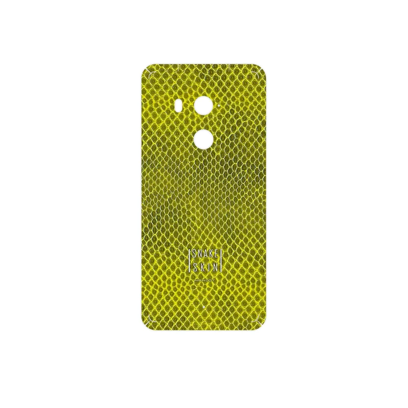 برچسب پوششی ماهوت مدل Yellow Snake Skin مناسب برای گوشی موبایل اچ تی سی U11 Plus