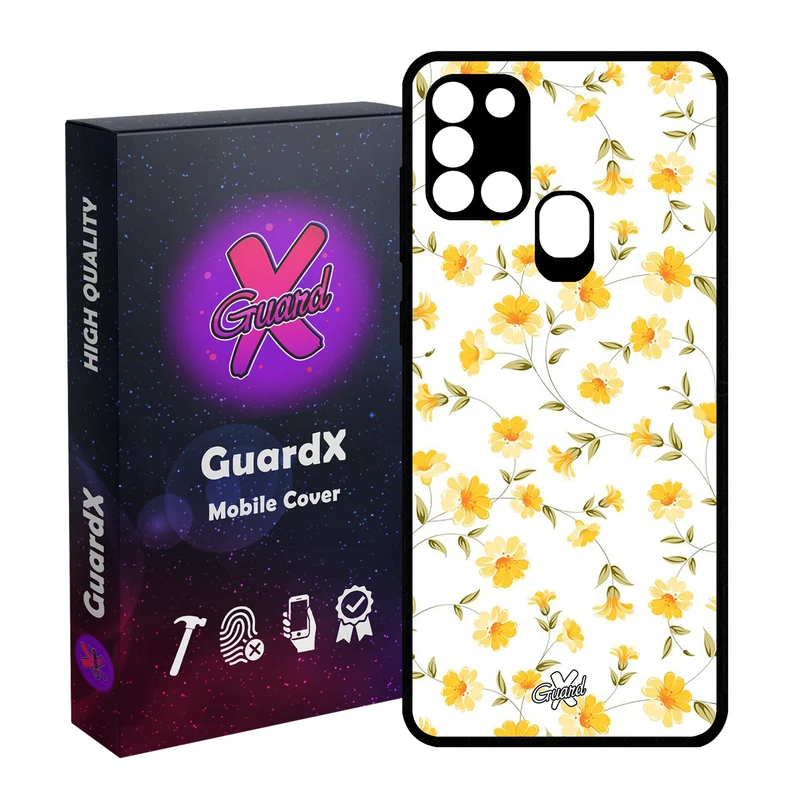 کاور گارد ایکس طرح گل مدل Glass10415 مناسب برای گوشی موبایل سامسونگ Galaxy A21s