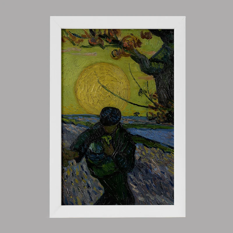 تابلو خندالو مدل کاشت در غروب آفتاب ونسان ونگوگ (Van Gogh) کد 36820
