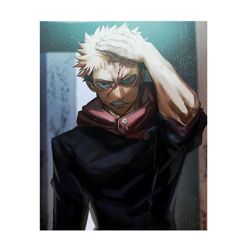 استیکر لپ تاپ و موبایل مدل انیمه طرح جوجوتسو کایسن ایتادوری یوجی jujutsu kaisen yuji itadori کد 521