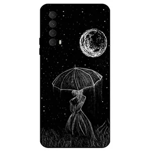 Megafone Girl and Moon 1369 Cover For Huawei Y7A 2020 / P Smart 2021