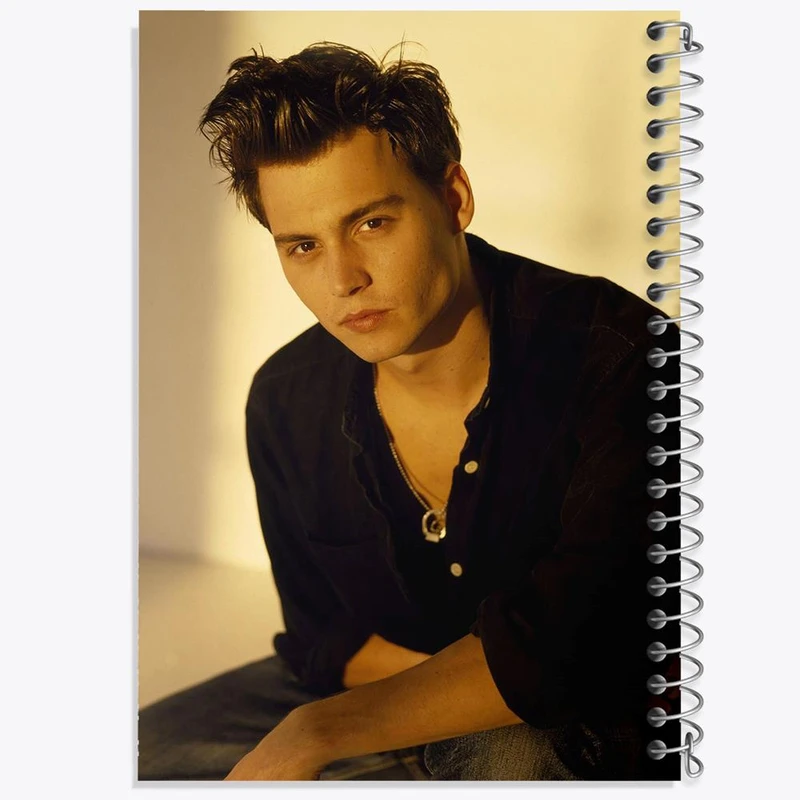 دفتر ژورنال نویسی 50 برگ خندالو مدل نقطه ای طرح جانی دپ Johnny Depp کد 3293