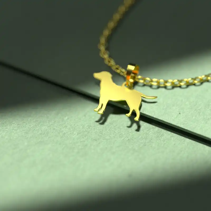 گردنبند طلا 18 عیار زنانه مدوپد مدل سگ کد J3-1-1202