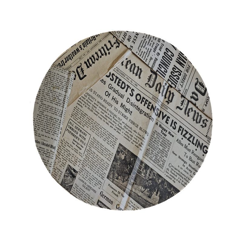 پادری مدل دایره طرح روزنامه کد 6160 سایز 90 × 90 سانتی متر 