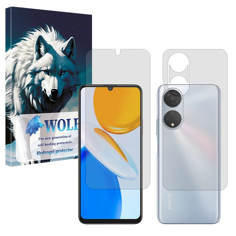 محافظ صفحه نمایش شفاف ولف مدل Tough مناسب برای گوشی موبایل آنر X7 به همراه محافظ پشت گوشی
