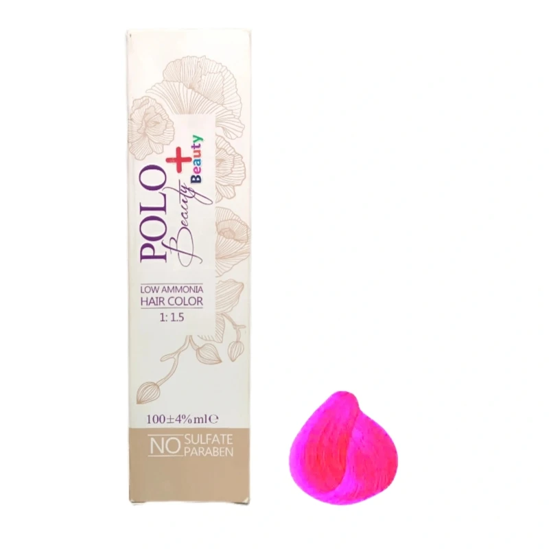 رنگ مو پلو بیوتی شماره MF.19 مدل پلاس بیوتی حجم 100میلی لیتر رنگ رز صورتی