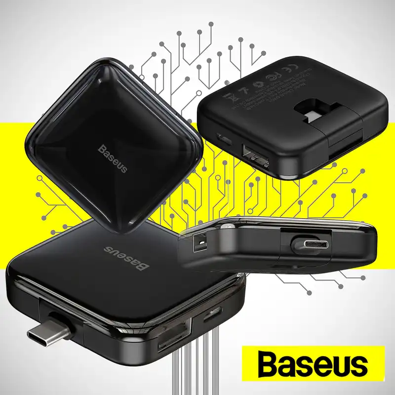 هاب 4 پورت USB-C باسئوس مدل CAHUB-DW01