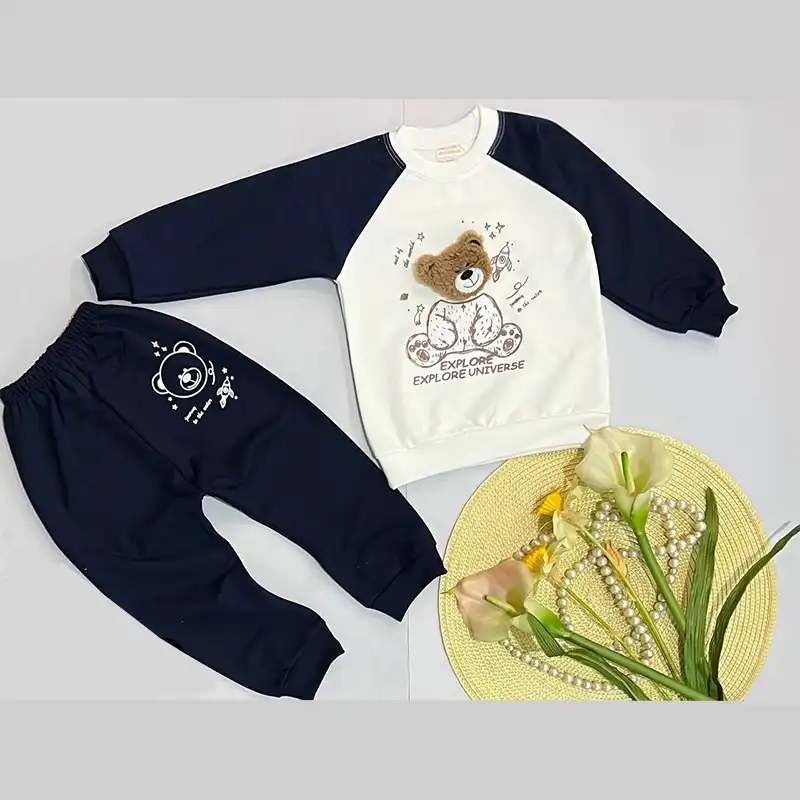 ست سویشرت و شلوار نوزادی مدل خرس فضانورد کد Sor2