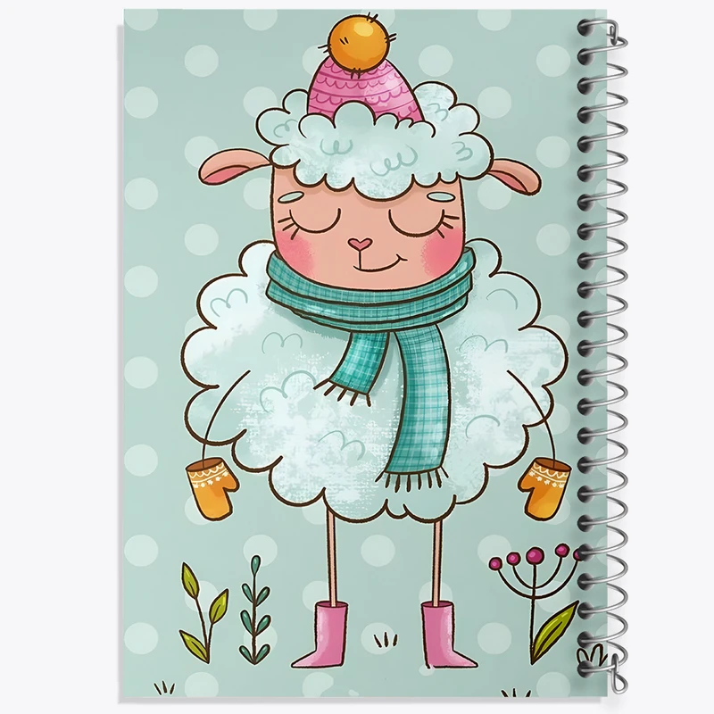 دفتر شطرنجی 50 برگ خندالو طرح گوسفند بامزه کد F8359